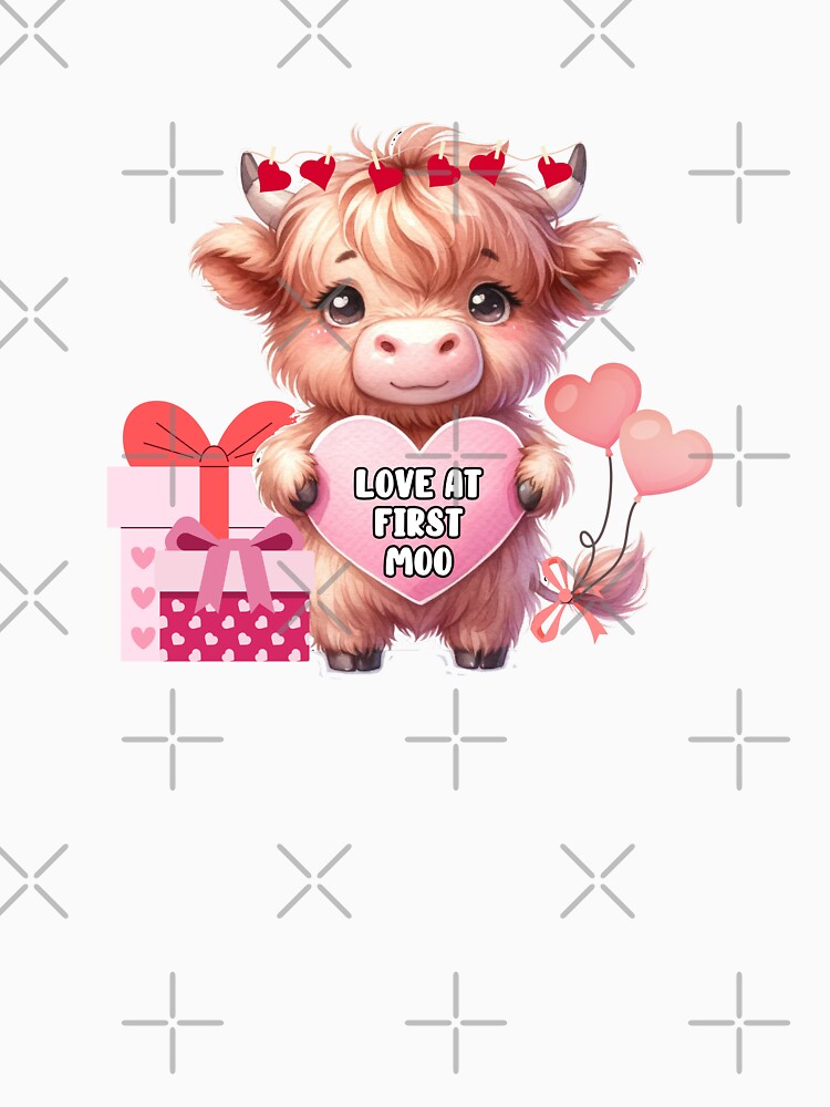 Love At First Moo - Highland Cow Valentine by TheAnimalZ00