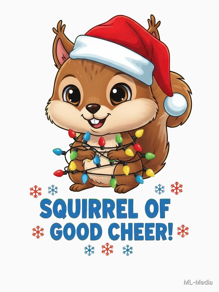 Holiday Squirrel of Good Cheer with Lights by ML-Media