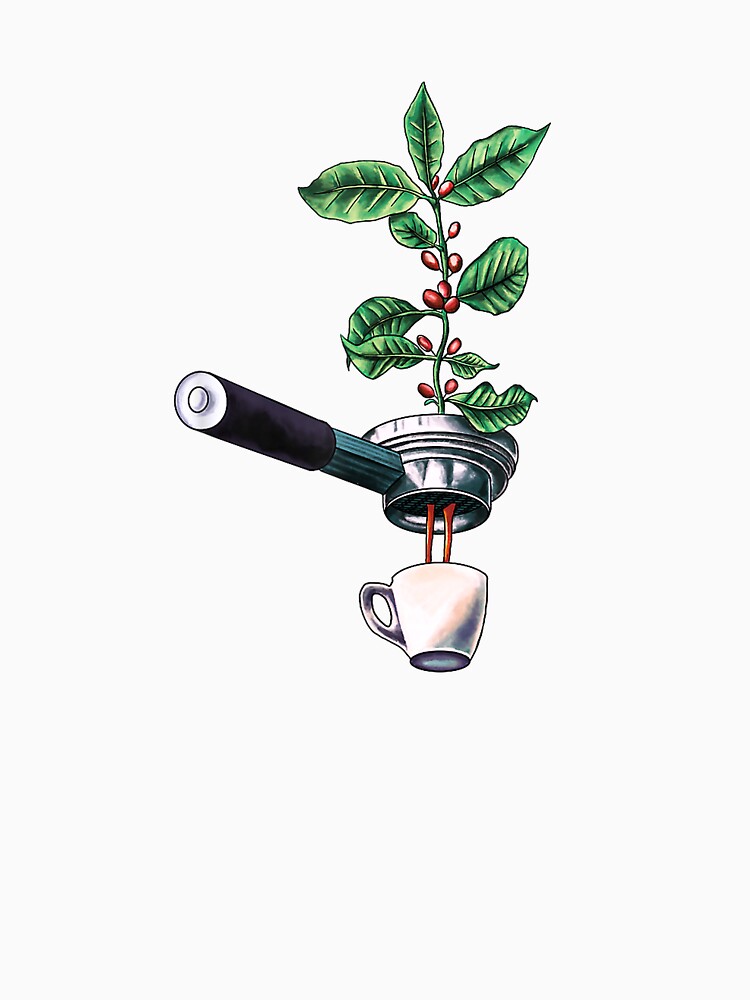 Coffee Plant Tshirt Espresso Barista T-Shirt by KTY-NUSS