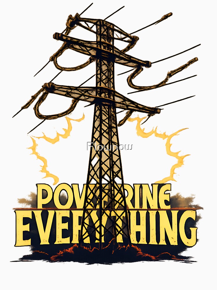 Electrician Pride Shirt, Utility Pole Bicep Design, Powering Everything Gift by Flownow