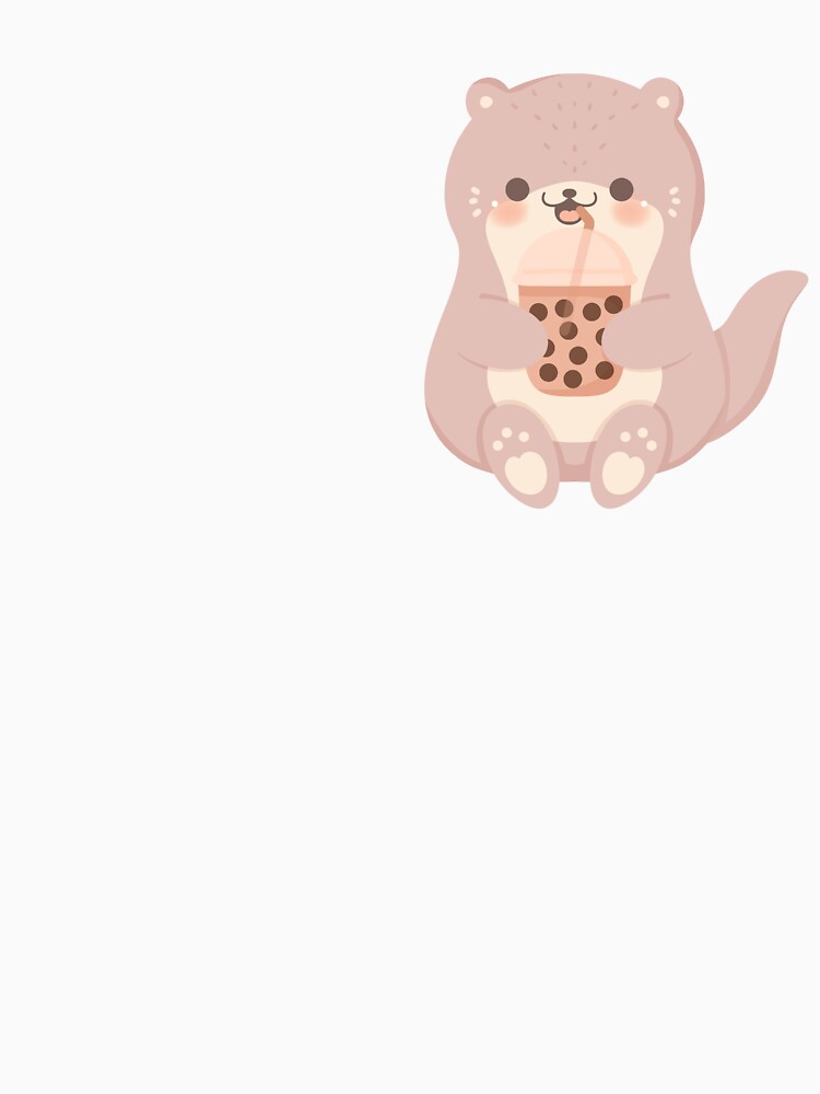 Otter drinking boba milk bubble tea kawaii Otter drinking by Kawaiinessy