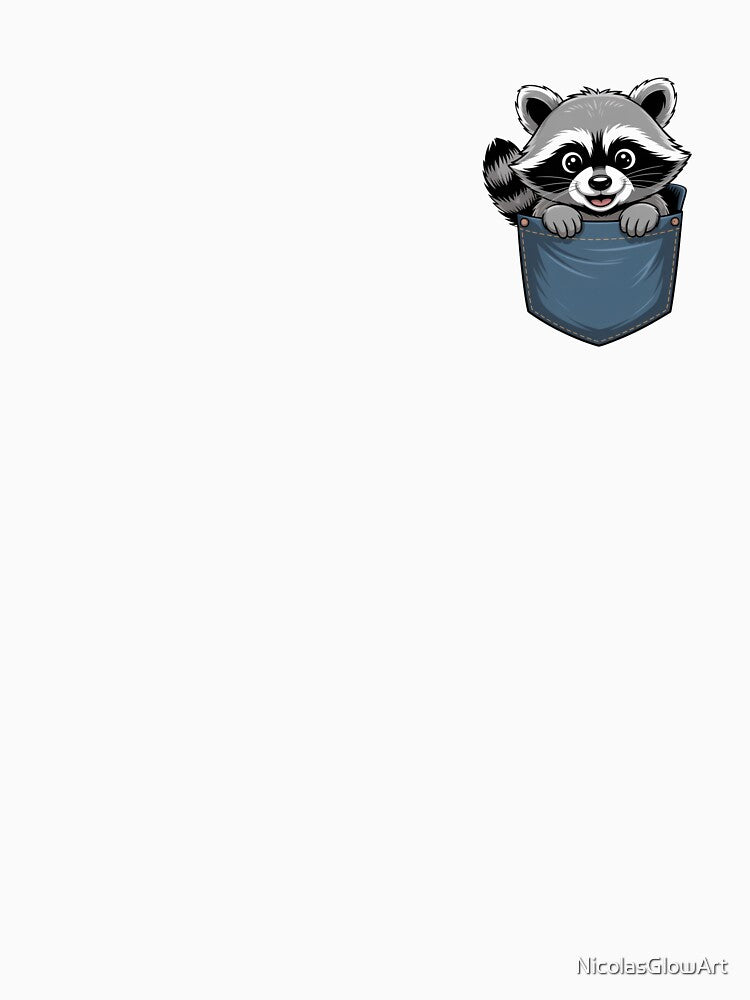 Cartoon Raccoon in Pocket by NicolasGlowArt