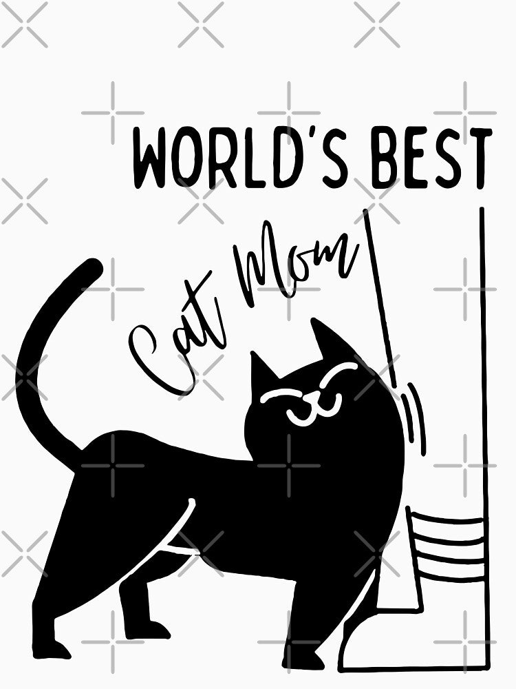 World’s best cat mom, Mommy cat, Funny cat lover v3 by pookkudesign