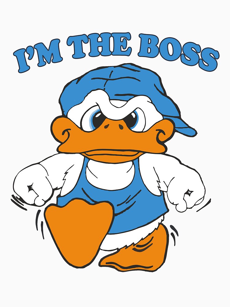 I'm The Boss Duck White 90s Cartoon Tourist Souvenir by kenishahembree