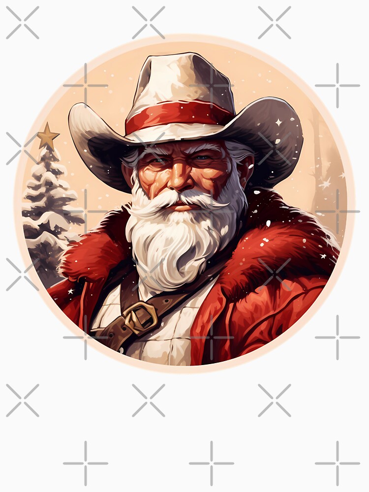 Western Cowboy Santa Claus by ColorFlowArt
