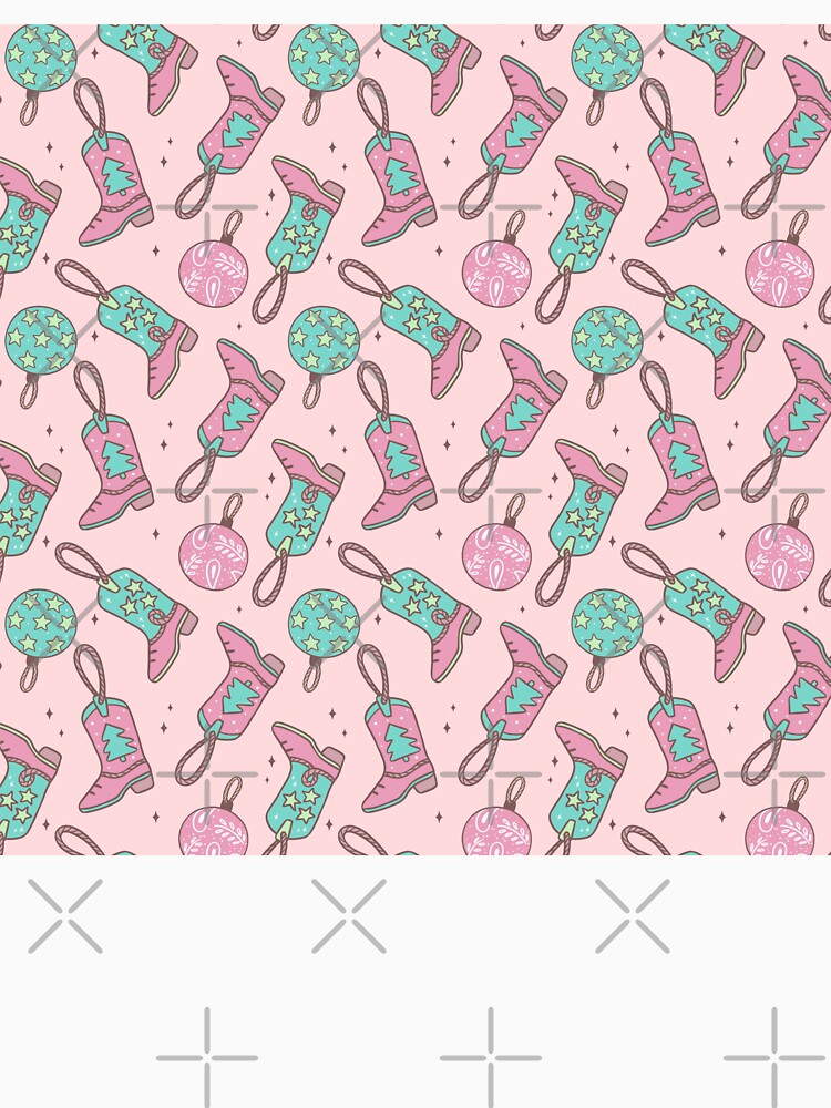 Cowgirl Christmas – Pink & Mint Holiday Boots Pattern by smeraldosecrets