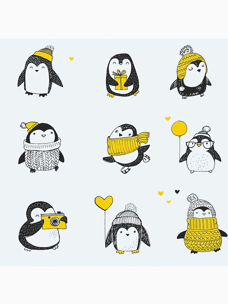 Cute Penguin in Yellow by JaskolArt