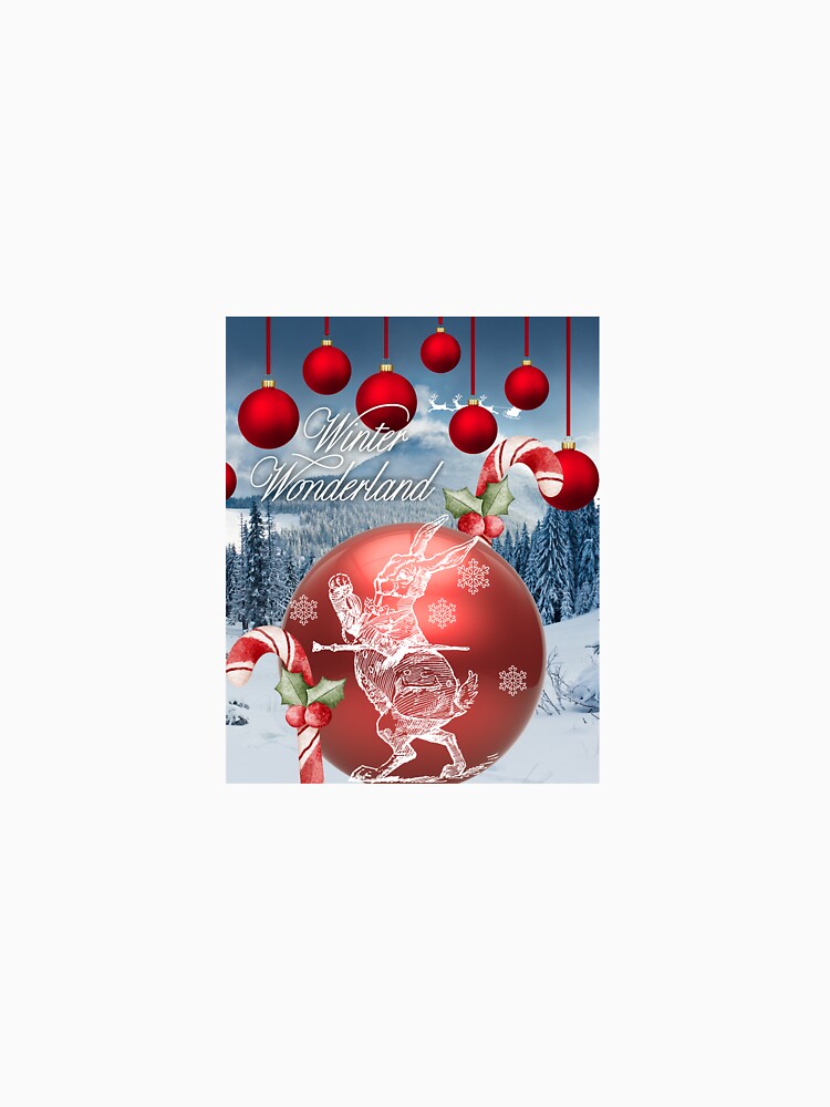 Christmas Wonderland Rabbit — Alice Inspired Winter Scene by nataliee44