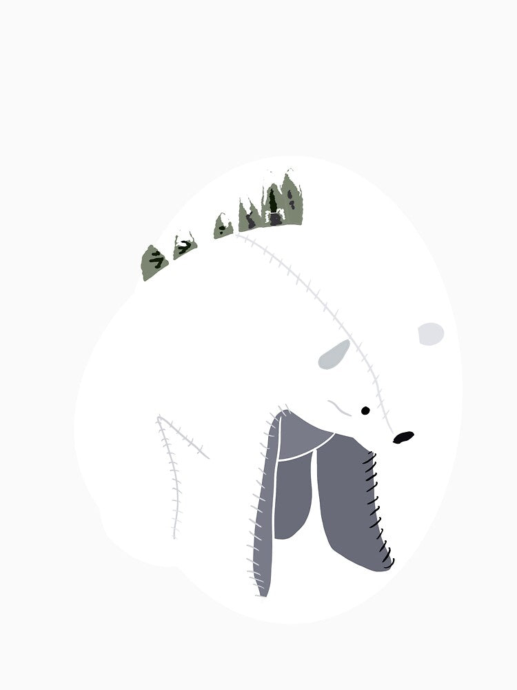 Polar bear with trees by RissaGrillo