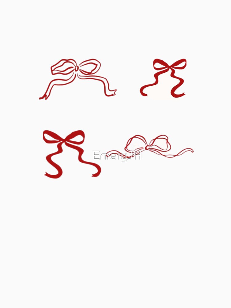 coquette red bows set by EmeryJH