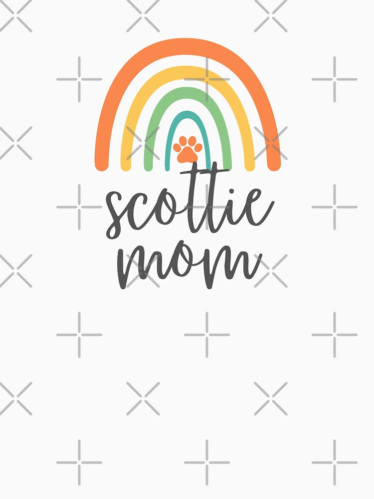 Scottish fold Cat Mom - Colorful Rainbow - Paw - Cat Mom Gift by patternjp