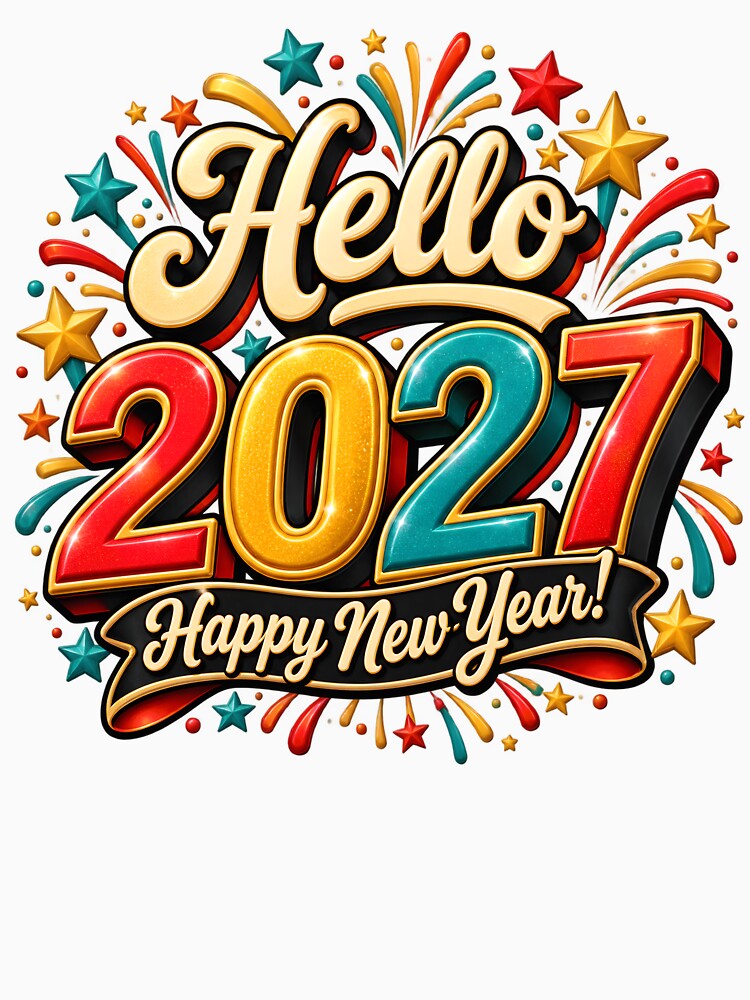 Retro Hello 2027 Happy New Year by TinyWeird