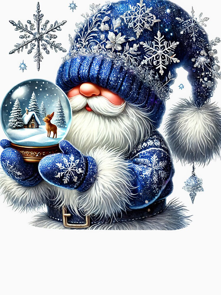 Cozy Christmas gnome spirit with snow globe by CleanDecor