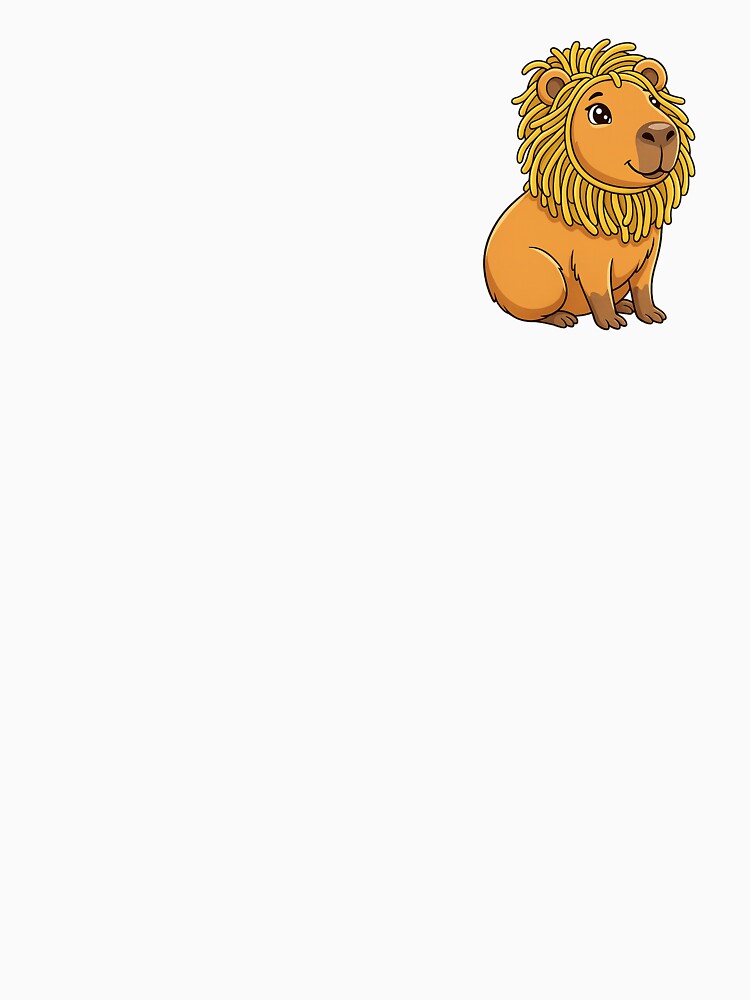 Kawaii Lion Mane Capybara | Cute Cartoon Style Illustration by ArtLittle