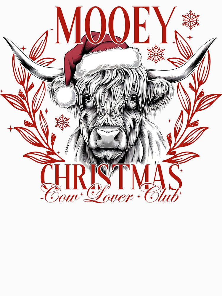 Mooey Christmas Cow Lover Club by JamesDriggers