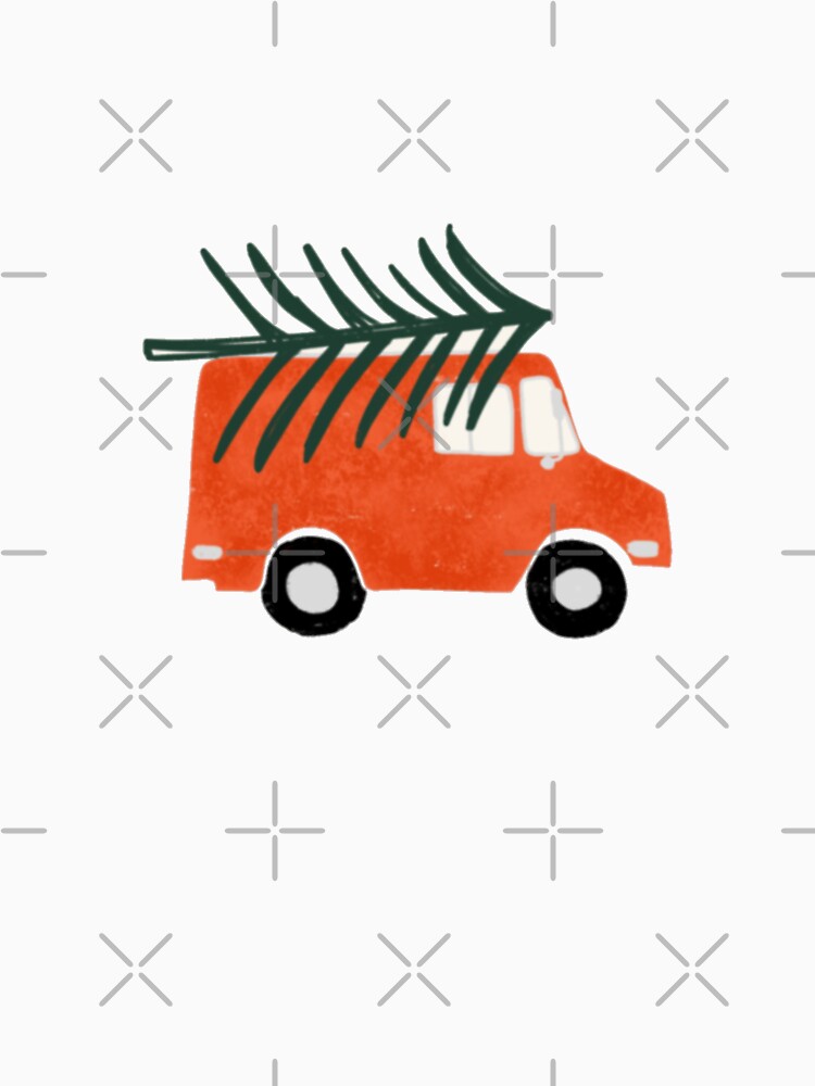 Retro Farmhouse Christmas Truck White by susycosta