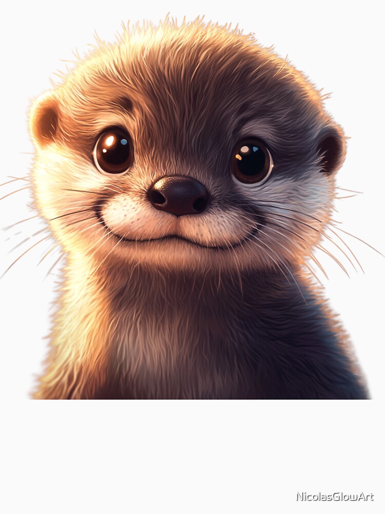 Baby Otter Portrait by NicolasGlowArt