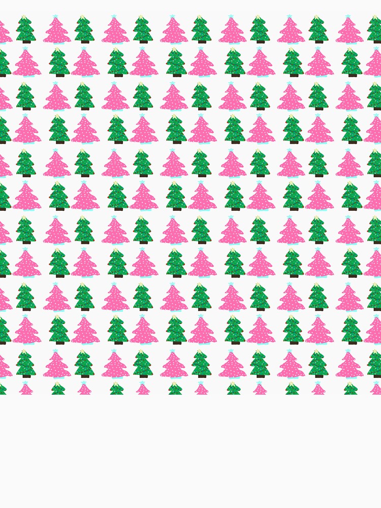 Green and Pink Christmas Tree Print by DanielleGensler