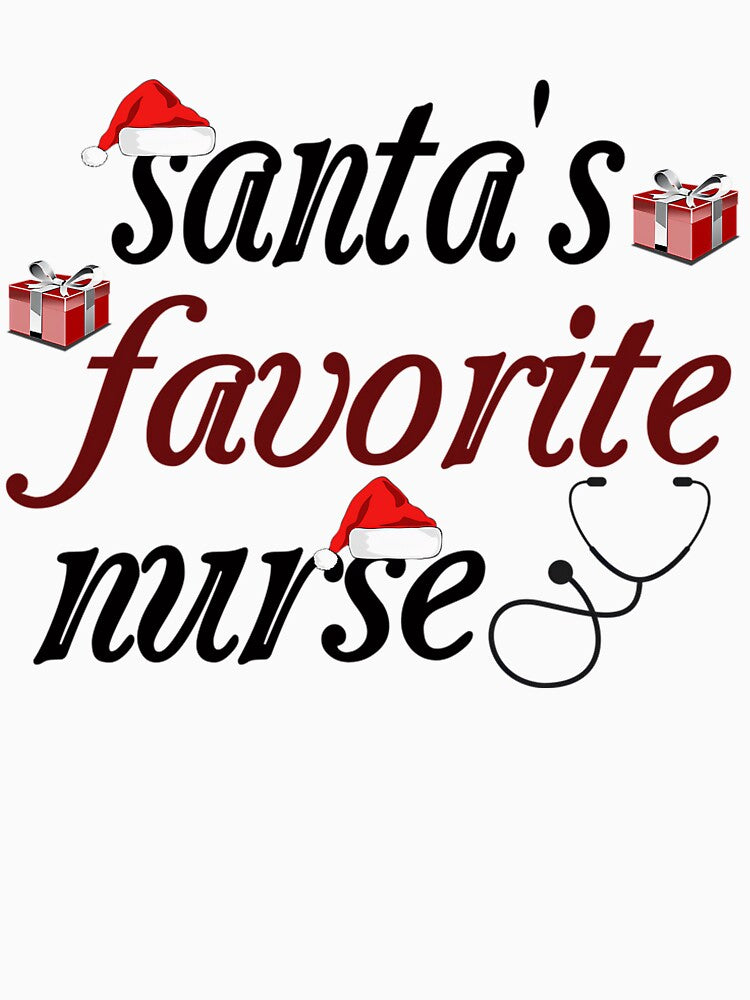 Retro Santas Christmas Classic Vintage Nurse Favorite Merry by Olincristie