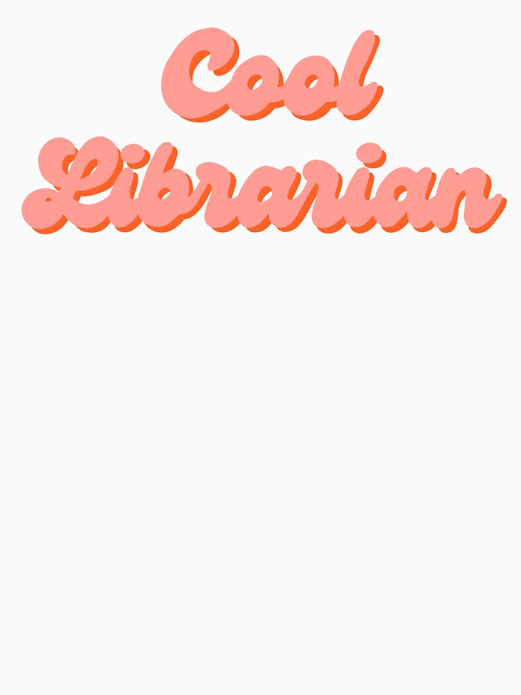 Retro Cool Librarian Design in Pink & Orange by WildeandCo