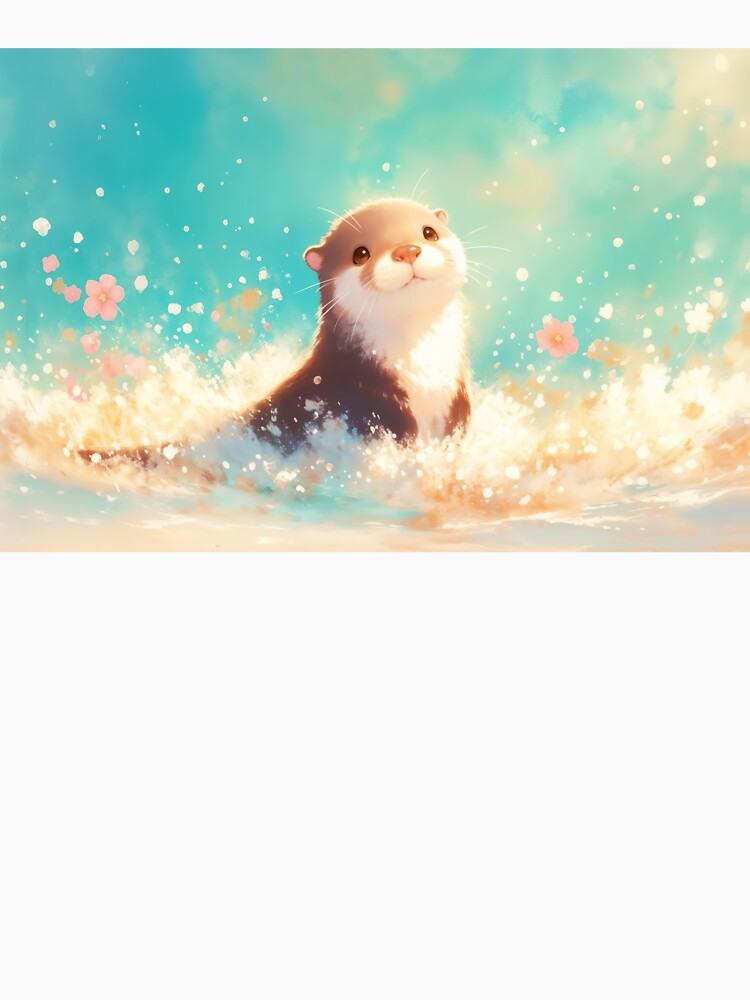 Otter in a Splash of Spring by AshiraCreations