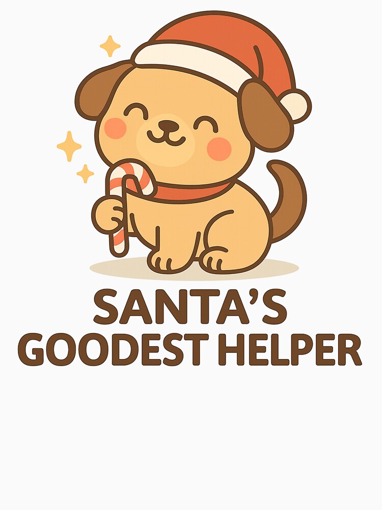 Santa’s Goodest Helper – Cute Christmas Dog Kawaii Design by StyleLap