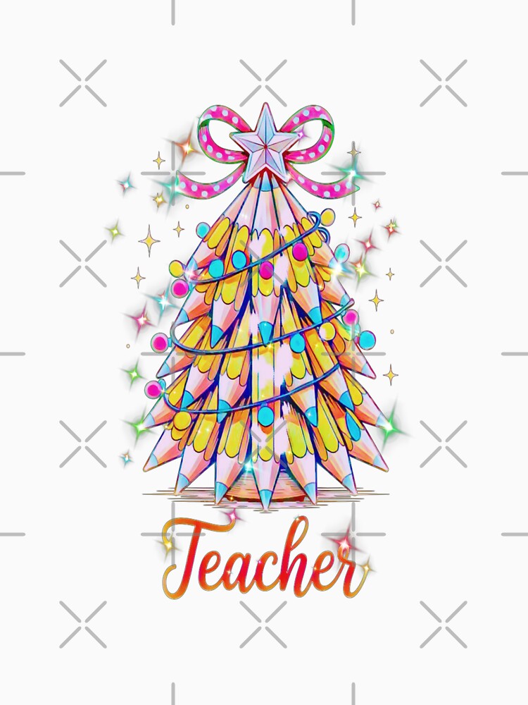 Teacher Christmas Tree Pencil Holiday Gift Educator School Appreciation by creativerooney