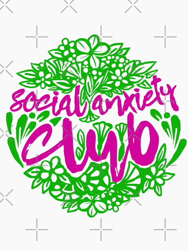 Social Anxiety Club Flower Style (pink&green colors) by DarrriaDesign