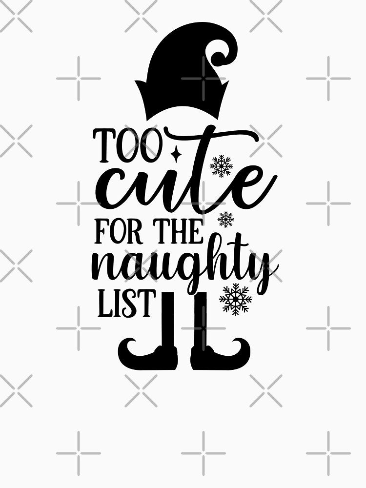 Christmas Dog Too Cute for the Naughty List Design by FuzionRaptor