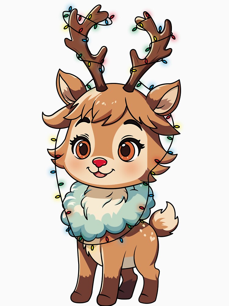 Baby Christmas Reindeer by RodeLineArt
