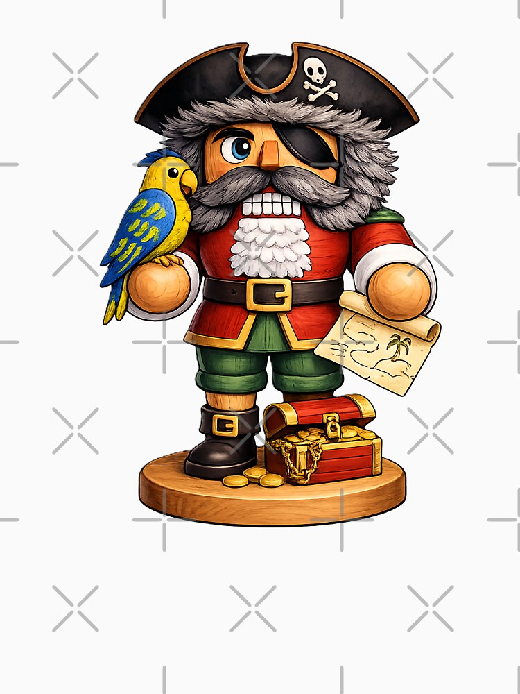 A chubby pirate nutcracker ready to find some treasure. by DGS Creative Designs
