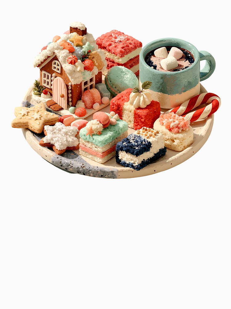 Cozy Pastel Gingerbread Village and Festive Sweets by colorful-white