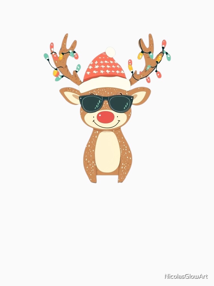 Christmas Reindeer Design by NicolasGlowArt
