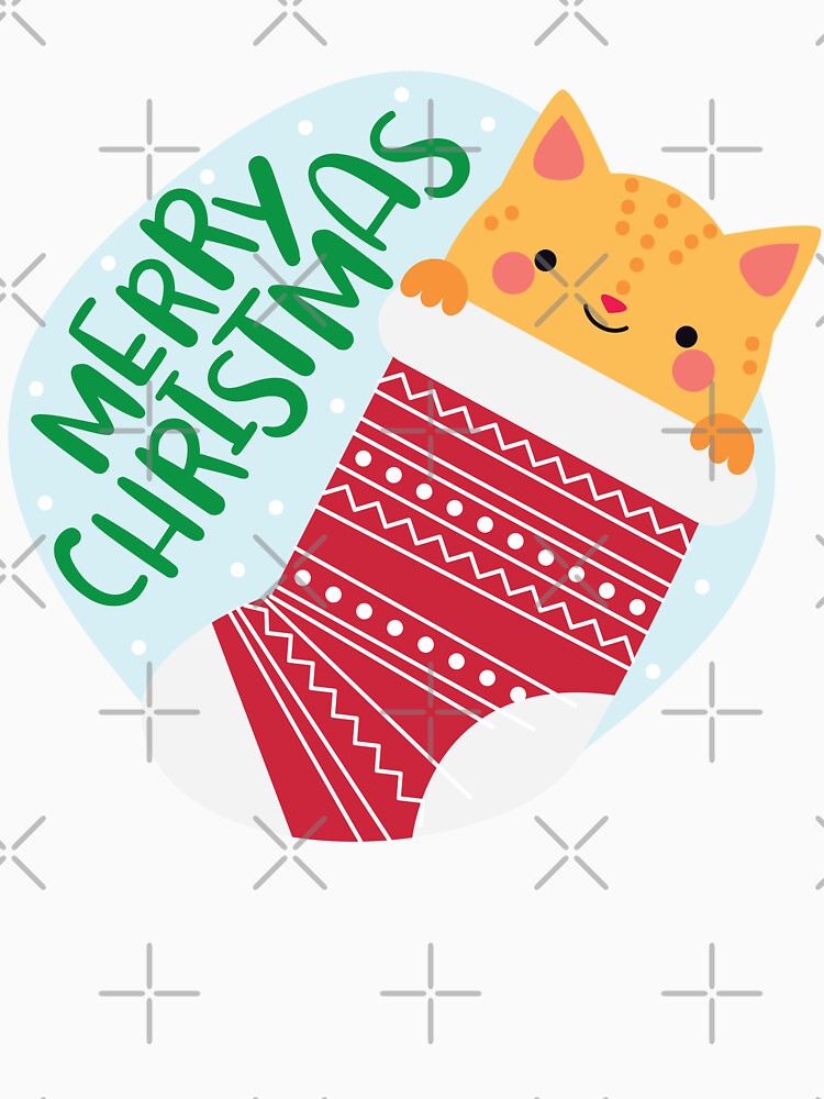 Tabby Cat in Christmas Stocking by HeraAndKosmos