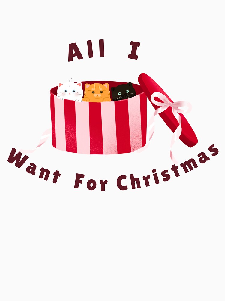 All i want for christmas cute kitten themed gift box by SolaceCatDesigns
