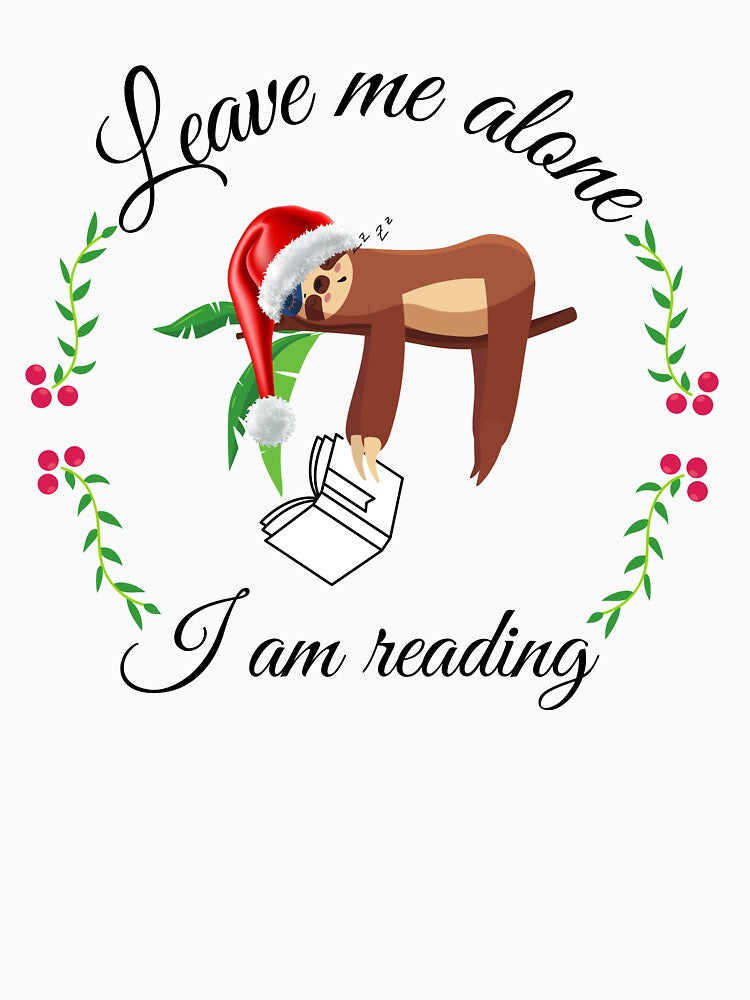 Christmas Sloth-  booklover by IviBlack