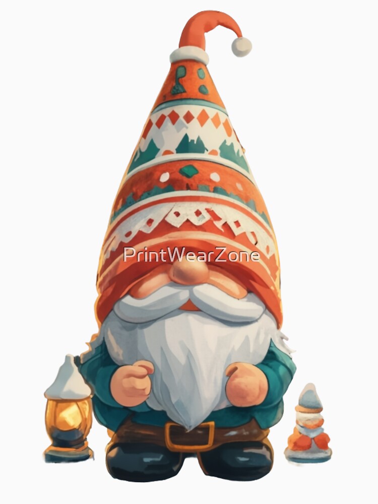 Gnome's Festive Anticipation by PrintWearZone