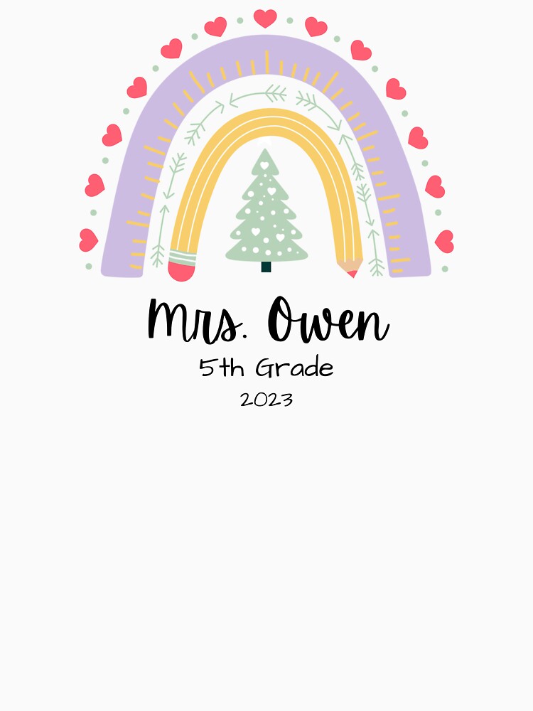 Mrs. Owen Christmas Rainbow, Teacher Christmas by kowendesigns