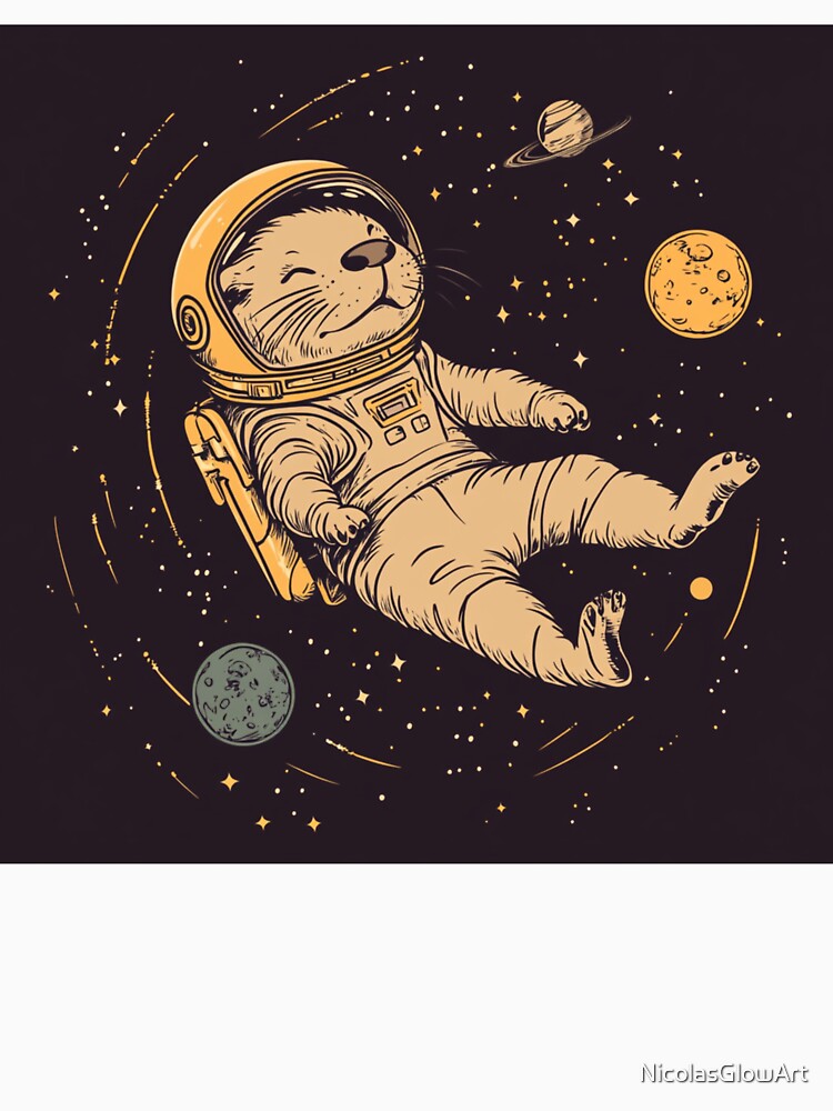 Otter Astronaut by NicolasGlowArt