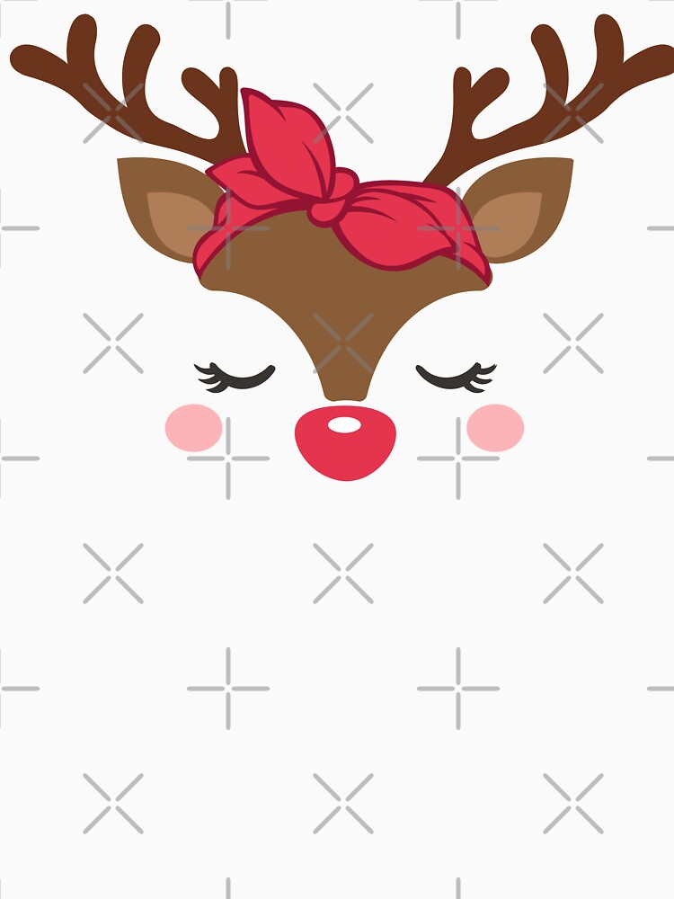 Cute Reindeer Face Pink Hairband costume for girl Christmas by sunnyhou