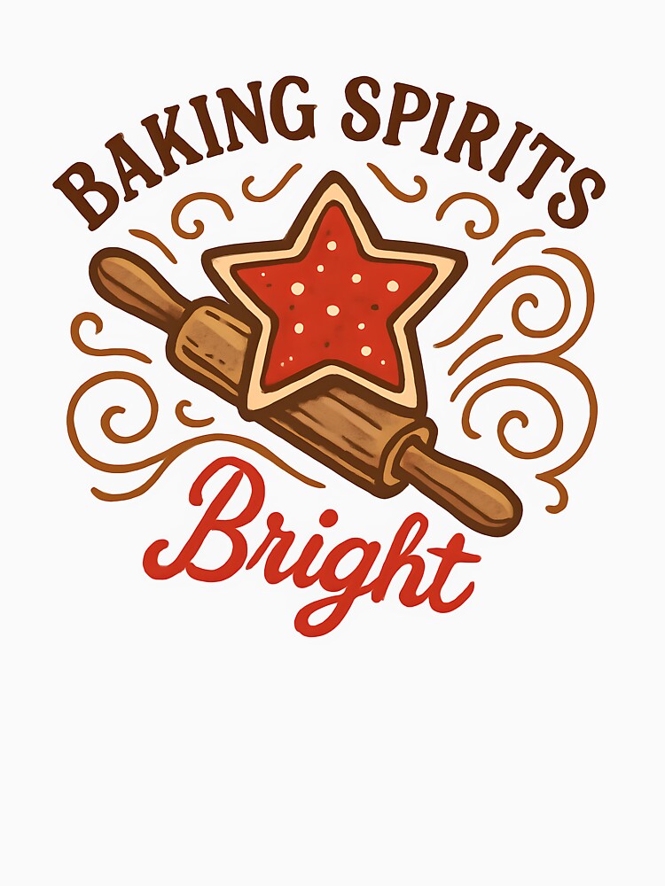 Baking Spirits Bright | Christmas Baking Tee, Sweater & Mug by TJTDesignss