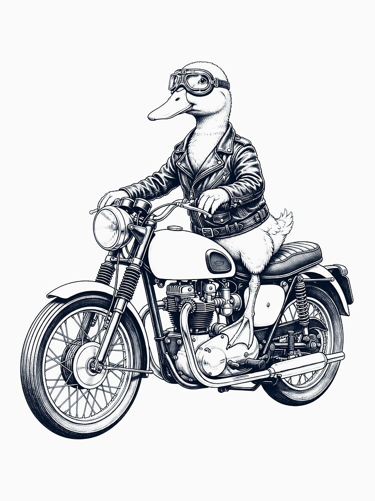 Funny Duck Motorcycle Motorbike Animal Lover by dian-rody-crest
