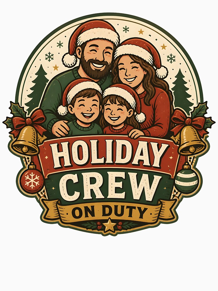 Holiday Crew On Duty Christmas Family Holiday Gift by KristenosNehk