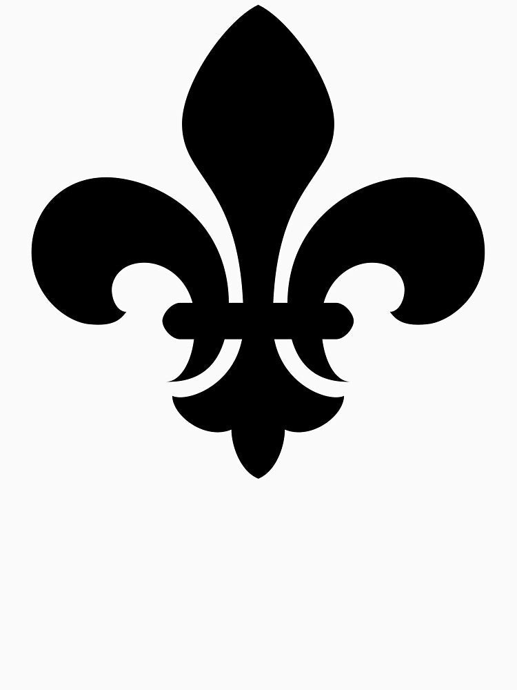 Black Fleur-de-Lys symbol by effervescence Unisex