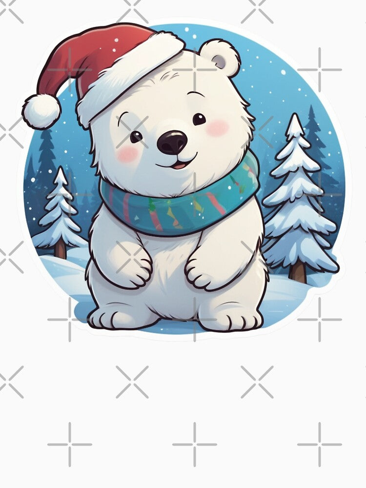 Christmas Cartoon Polar Bear by Krieghorn