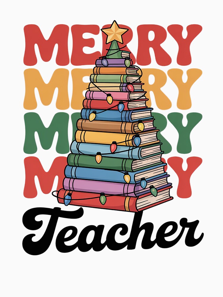 Merry Teacher Tree Teacher Christmas by VladoZork