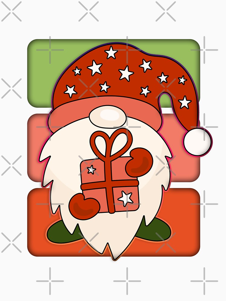 Christmas Gnome Holding A Gift by franktact