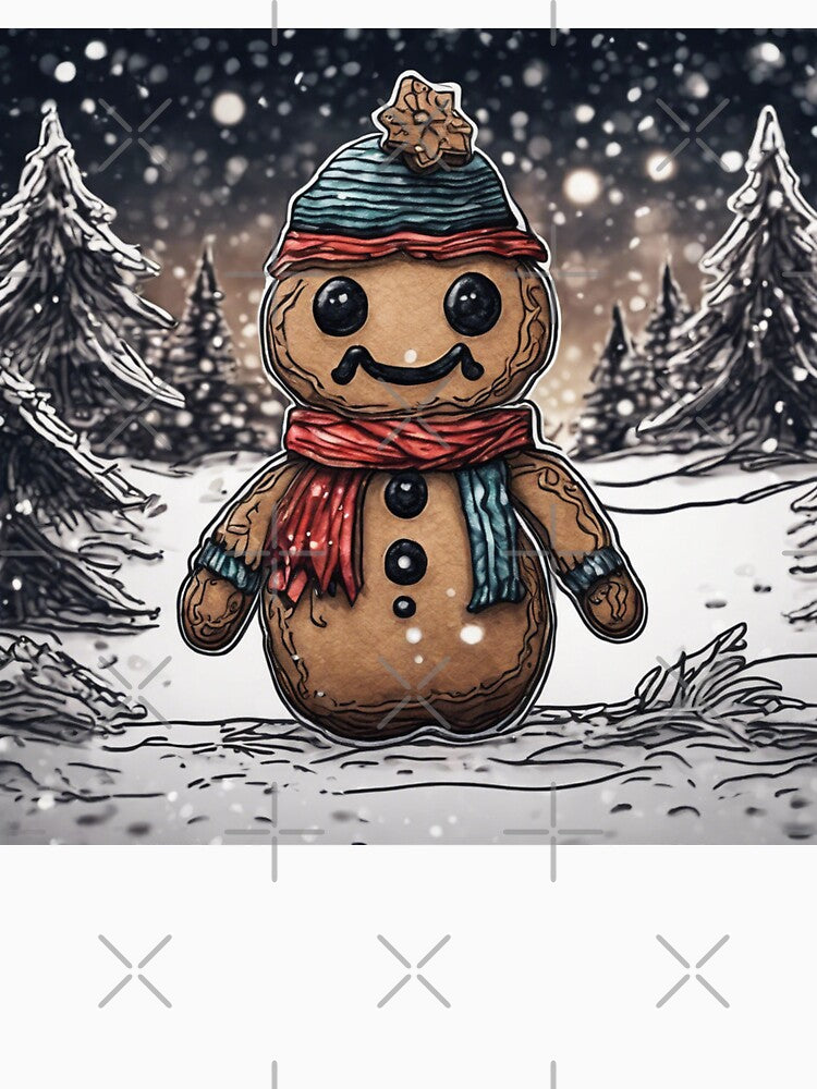 Christmas and Holiday Gingerbread man - Watercolor & Ink 11 by KBMediaArt
