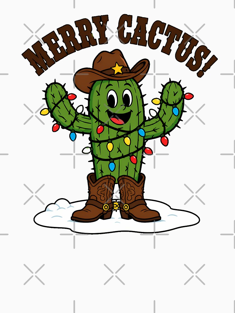 Southwest Cowboy Christmas Cactus Merry Cactus Sheriff by chattsuede