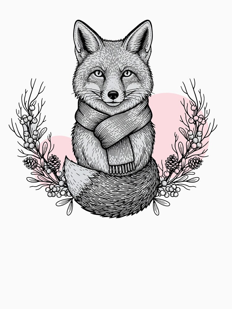Christmas season cute fox by StellaBoutique